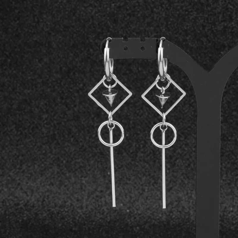 Punk Rock Titanium Steel Ear Hole Earrings Crosses Long Tassel Black Silver Color Clip Earring Male Female Fashion Jewelry
Punk Rock Titanium Steel Ear Hole Earrings Crosses Long Tassel Black Silver Color Clip Earring Male Female Fashion Jewelry