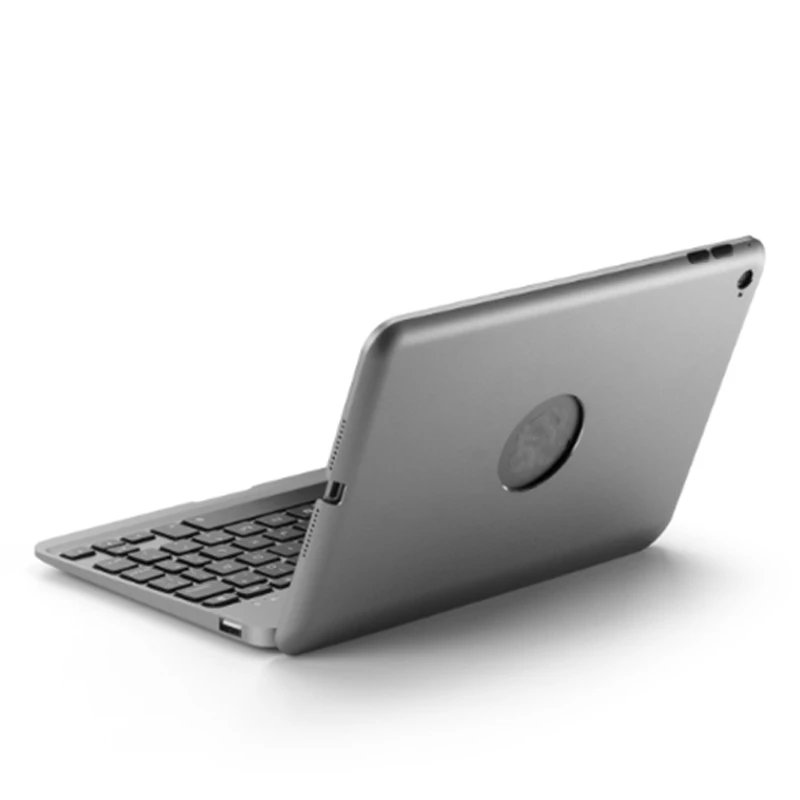 F04 Colorful Backlit Bluetooth Keyboard for iPad Mini 4, Aluminum Alloy Clamshell Keyboard Case 
F04 Colorful Backlit Bluetooth Keyboard for iPad Mini 4, Aluminum Alloy Clamshell Keyboard Case