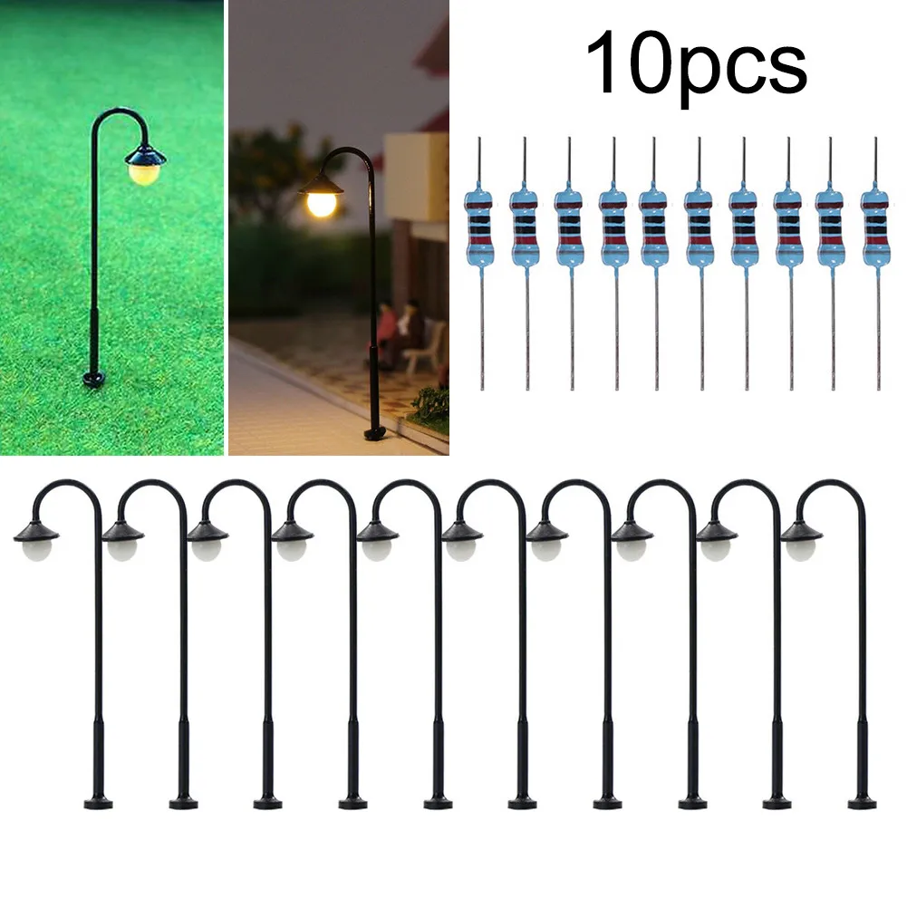 20Pcs LED Street Lamps Resistors N TT Parking Lights 4.5cm 12-19V Arc Lamps Set 10 Pieces 45mm For Building Sand Table Models
20Pcs LED Street Lamps Resistors N TT Parking Lights 4.5cm 12-19V Arc Lamps Set 10 Pieces 45mm For Building Sand Table Models