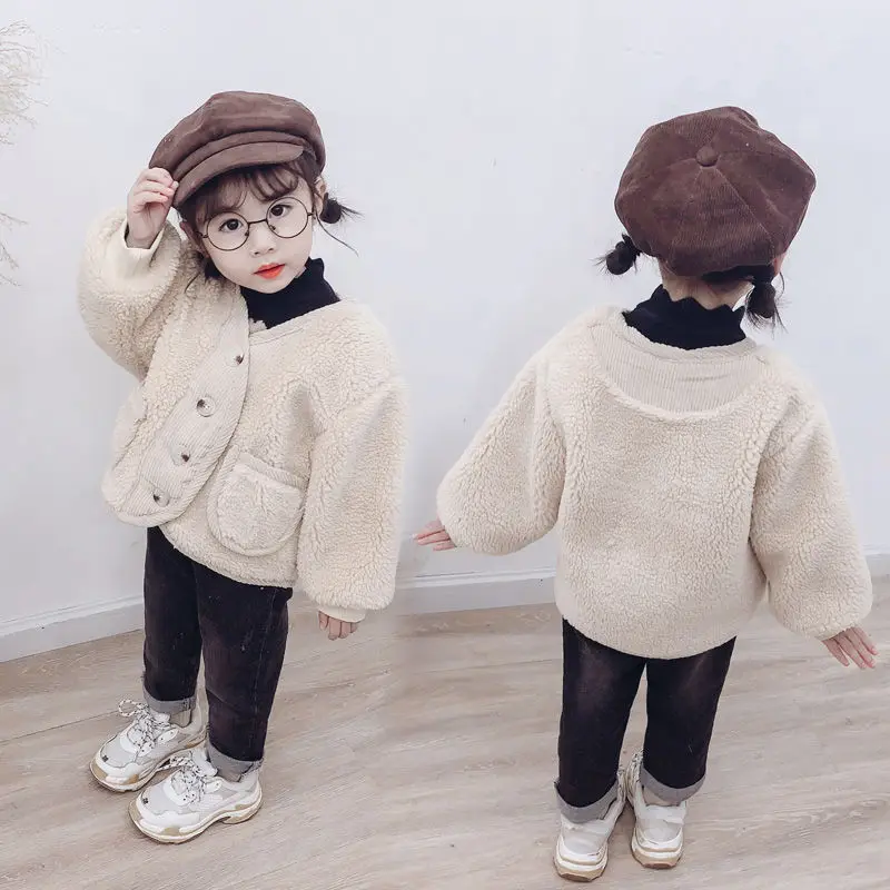 2021 New Style Hot Sale Autumn And Winter New Style Baby Lamb Wool Plus Velvet Padded Jacket Children's Winter Warm Jacket
2021 New Style Hot Sale Autumn And Winter New Style Baby Lamb Wool Plus Velvet Padded Jacket Children's Winter Warm Jacket