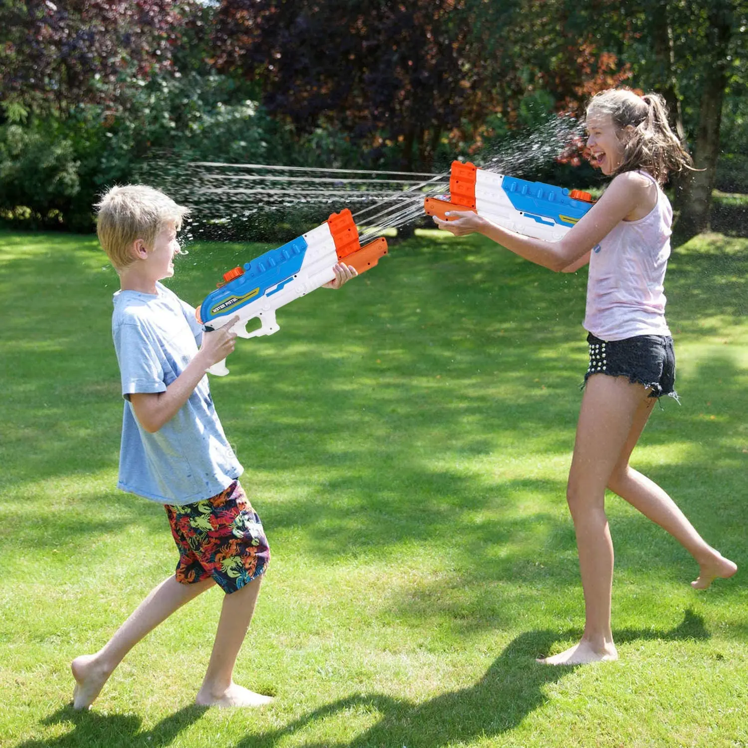 Water Guns 4 Nozzles Water Blaster High Capacity 1200CC Squirt Gun 30ft Water Pistol Water Fight Summer Toys Outdoor for Kid
Water Guns 4 Nozzles Water Blaster High Capacity 1200CC Squirt Gun 30ft Water Pistol Water Fight Summer Toys Outdoor for Kid