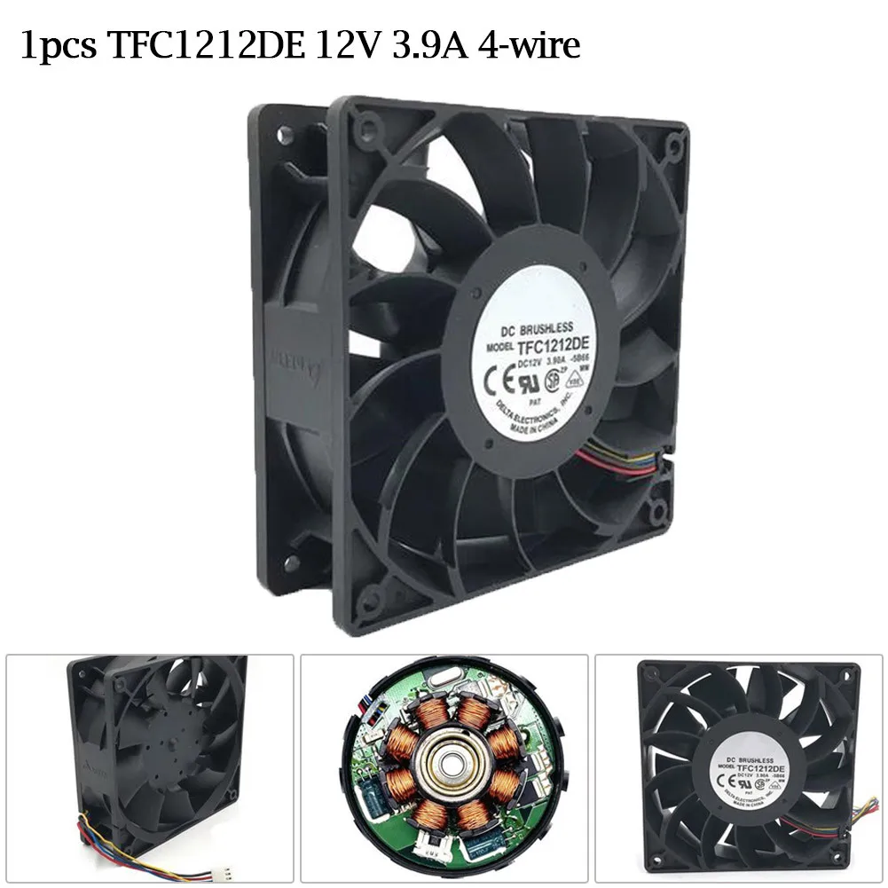 For Delta TFC1212DE 12V 3.9A PFB1212UHE-F00 PWM Control For Bitcoin Mining Machine PWM Cooling Fan Power Tool Accessories
For Delta TFC1212DE 12V 3.9A PFB1212UHE-F00 PWM Control For Bitcoin Mining Machine PWM Cooling Fan Power Tool Accessories