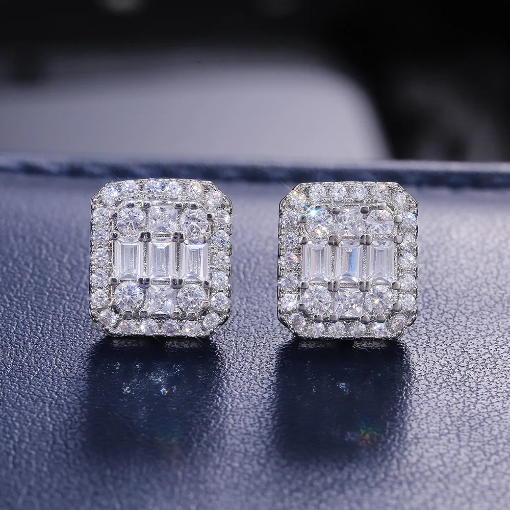 Luxury S925 Silver Plated Square Stud Earrings Full Paved Shiny Crystal Zircon Ear Stud For Women Exquisite Jewelry Gift L3D500
Luxury S925 Silver Plated Square Stud Earrings Full Paved Shiny Crystal Zircon Ear Stud For Women Exquisite Jewelry Gift L3D500
