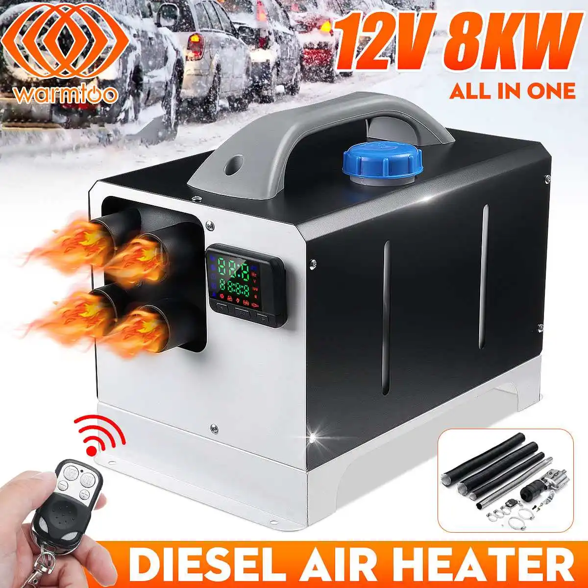 12V 8KW All in One Car Heater Heating Diesel Air Heater LCD Monitor Parking Warmer Quick Heat For Truck Bus Motorhome
12V 8KW All in One Car Heater Heating Diesel Air Heater LCD Monitor Parking Warmer Quick Heat For Truck Bus Motorhome