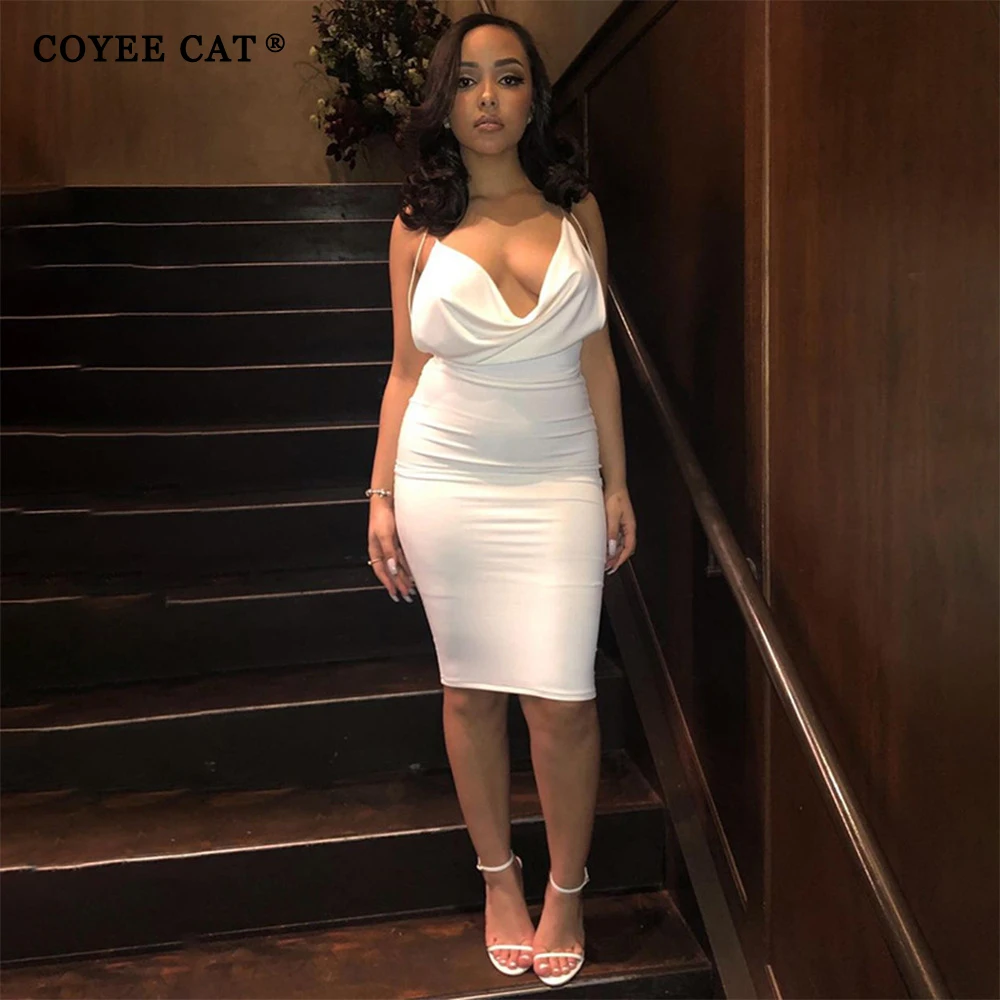 Coyee Cat Summer Women's Dress Sexy Basic Satin Dress Deep V Neck Women High Waist Sexy&club Bodycon Vintage Female Mini Dresses
Coyee Cat Summer Women's Dress Sexy Basic Satin Dress Deep V Neck Women High Waist Sexy&club Bodycon Vintage Female Mini Dresses