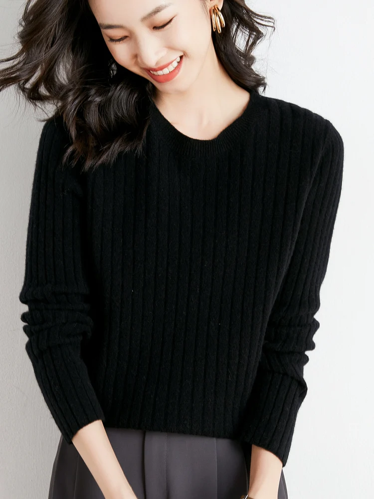 Winter Simple Fashion Pit round Neck Woolen Sweater Women's Wool Short Pure Color Thin Cashmere Coat 62111
Winter Simple Fashion Pit round Neck Woolen Sweater Women's Wool Short Pure Color Thin Cashmere Coat 62111