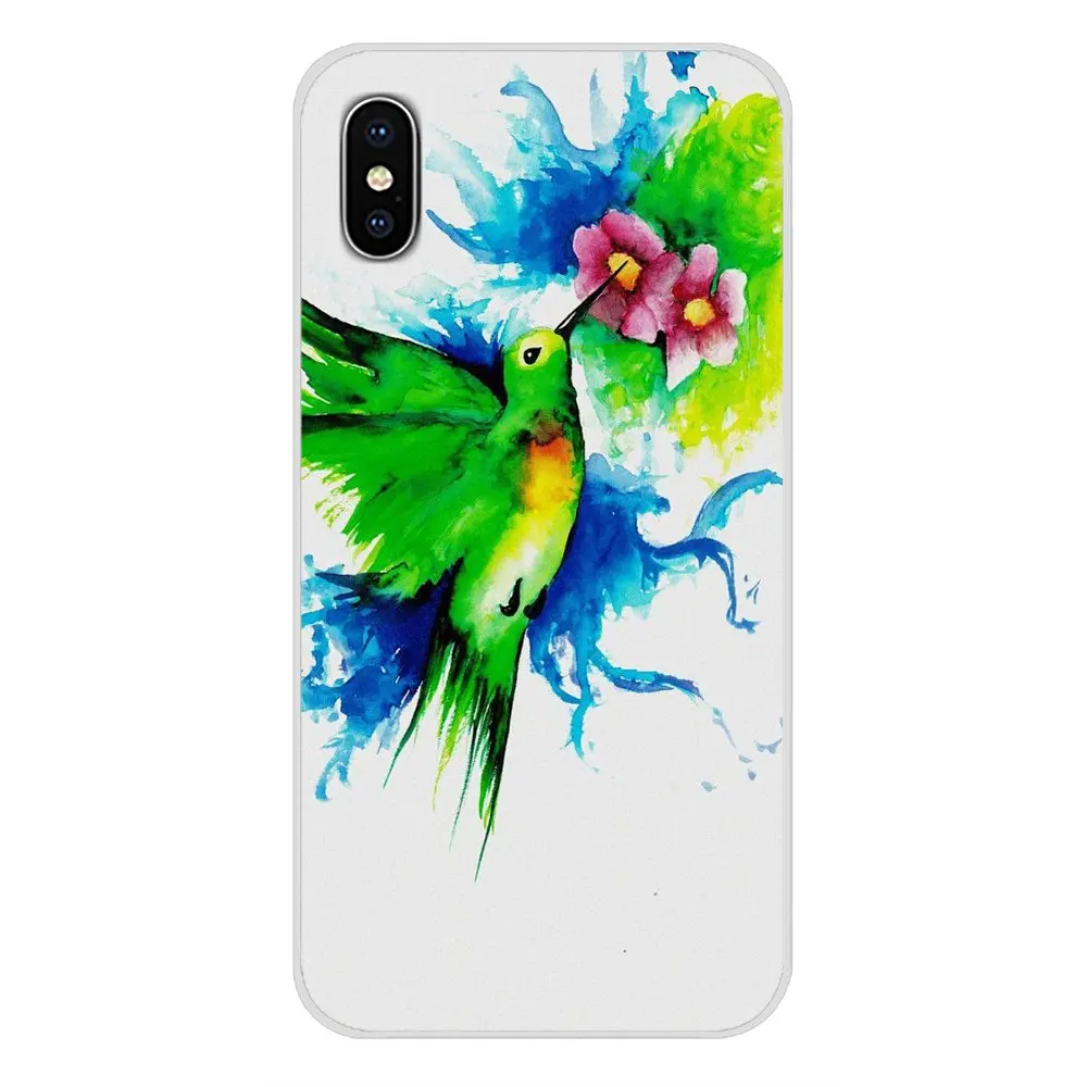 Акварельная красивая птица попугай винтажный для samsung A10 A30 A40 A50 A60 A70 Galaxy S2 Note 2 3 Grand