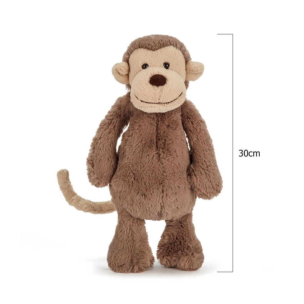 30cm Long Plush Monkey Doll Stuffed Animal Baby Kids Sleep Appease Toys for Children Gifts | Игрушки и хобби