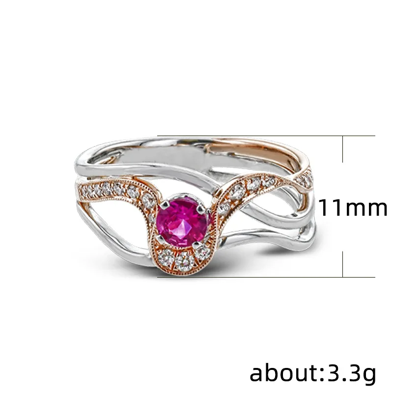 European and American Temperament Fashion Lady Two Tone Ring Streamlined Geometric Inlaid Zircon Ring Popular Jewelry New Trendy
European and American Temperament Fashion Lady Two Tone Ring Streamlined Geometric Inlaid Zircon Ring Popular Jewelry New Trendy