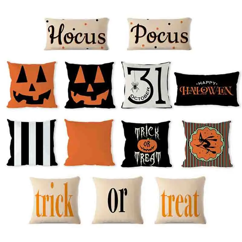 Halloween Decoration Pillow Case Pumpkin Cushion Cover Linen Bed Pillow Cover 45*45cm Car Decor Funny Throw Pillows Cover
Halloween Decoration Pillow Case Pumpkin Cushion Cover Linen Bed Pillow Cover 45*45cm Car Decor Funny Throw Pillows Cover