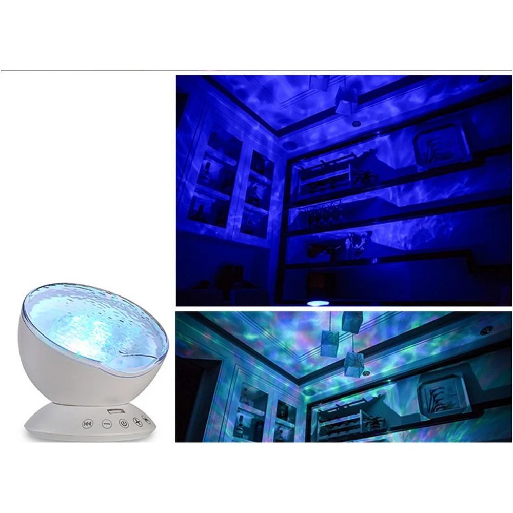 Projection Lamp Colorful Ocean Sea Wave 12 LED Chip Beads with USB for TF Card 3.5MM Audio Upgraded Romantic Mood Light
Projection Lamp Colorful Ocean Sea Wave 12 LED Chip Beads with USB for TF Card 3.5MM Audio Upgraded Romantic Mood Light