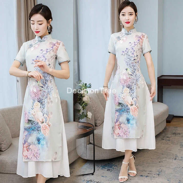 2021 женское длинное элегантное платье cheongsam vietnam aodai, женское платье, китайское платье ao dai, Восточное элегантное вечернее платье qipao
2021 женское длинное элегантное платье cheongsam vietnam aodai, женское платье, китайское платье ao dai, Восточное элегантное вечернее платье qipao