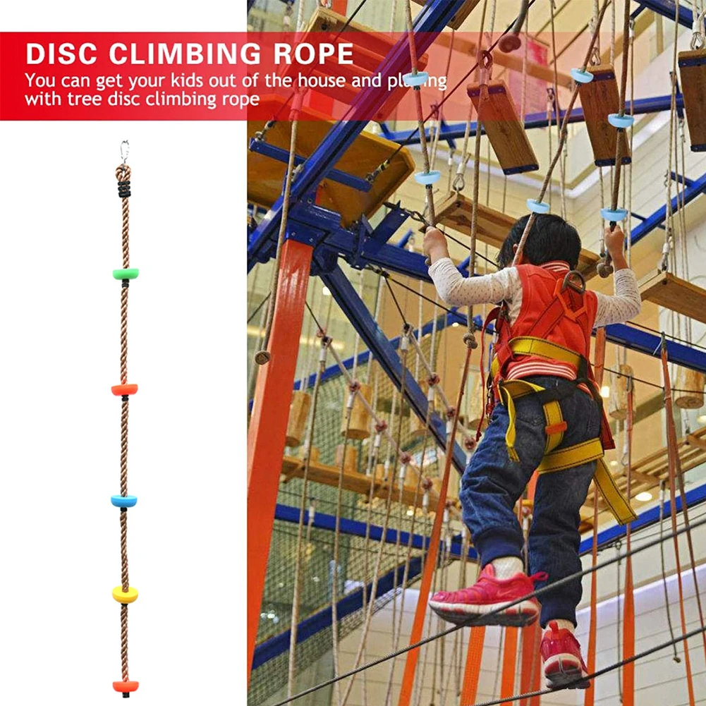 Disc Climbing Rope Kids Disc Swing Toy Tree Hanging Foot Holder For Leisure Place Colorful 2M For Outdoor Entertainment Safety
Disc Climbing Rope Kids Disc Swing Toy Tree Hanging Foot Holder For Leisure Place Colorful 2M For Outdoor Entertainment Safety
