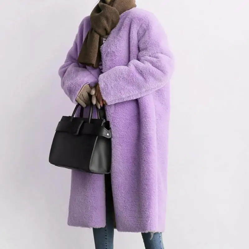 2020 Winter Women Faux Fur Coat Elegant Long Mink Fur Coat Loose Overcoat Jacket Thick Warm Plus Size Female Coats 
2020 Winter Women Faux Fur Coat Elegant Long Mink Fur Coat Loose Overcoat Jacket Thick Warm Plus Size Female Coats