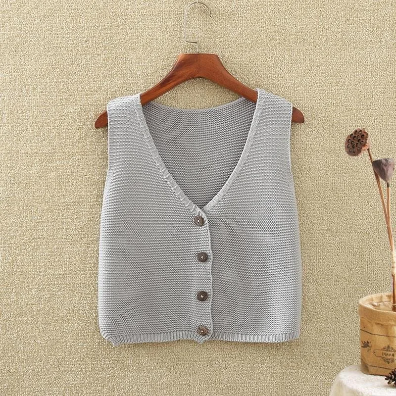 Sweater Vest Women Trendy Korean Style Leisure Lovely Soft All-match Jumpers Solid Button V-neck High Quality Comfortable Chic
Sweater Vest Women Trendy Korean Style Leisure Lovely Soft All-match Jumpers Solid Button V-neck High Quality Comfortable Chic