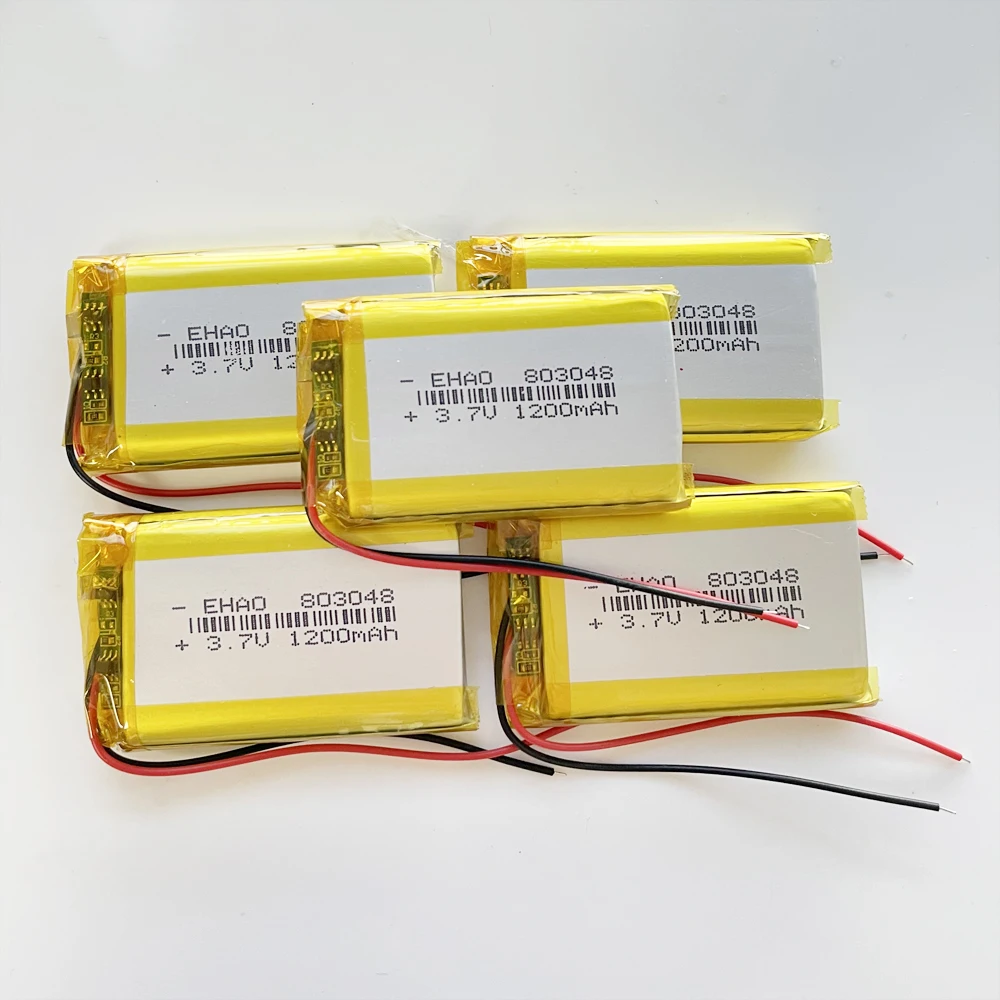 5 PCS 3.7V 1200mAh Polymer Lithium Lipo Rechargeable Battery 803048 For Mp3 GPS Recording Pen Bluetooth Massager Scanner
5 PCS 3.7V 1200mAh Polymer Lithium Lipo Rechargeable Battery 803048 For Mp3 GPS Recording Pen Bluetooth Massager Scanner