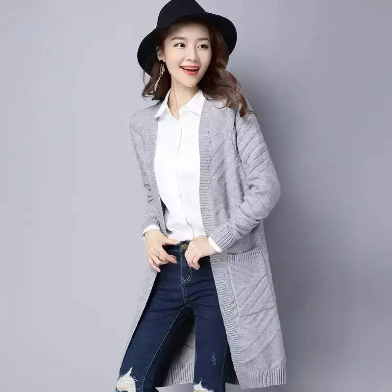 Sweaters Women's Plus Size Long Knit Coats 2021 Autumn New Knitted Woollen Pocket Splicing Cardigan Jumper Jerseys Sweater Woman
Sweaters Women's Plus Size Long Knit Coats 2021 Autumn New Knitted Woollen Pocket Splicing Cardigan Jumper Jerseys Sweater Woman