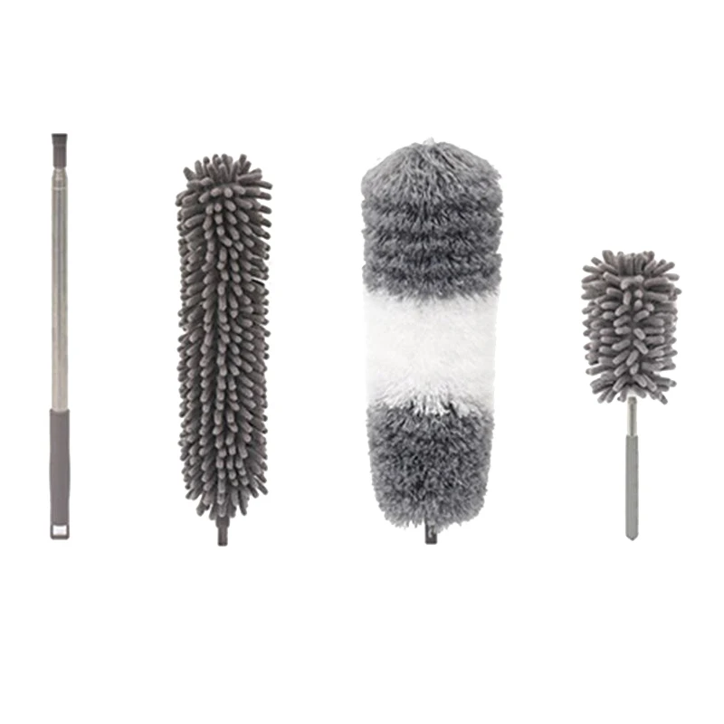 4 in 1 Set Microfiber Dusters with Extension Pole Scratch-Resistant Cover Bendable Washable Detachable Extendable Duster
4 in 1 Set Microfiber Dusters with Extension Pole Scratch-Resistant Cover Bendable Washable Detachable Extendable Duster