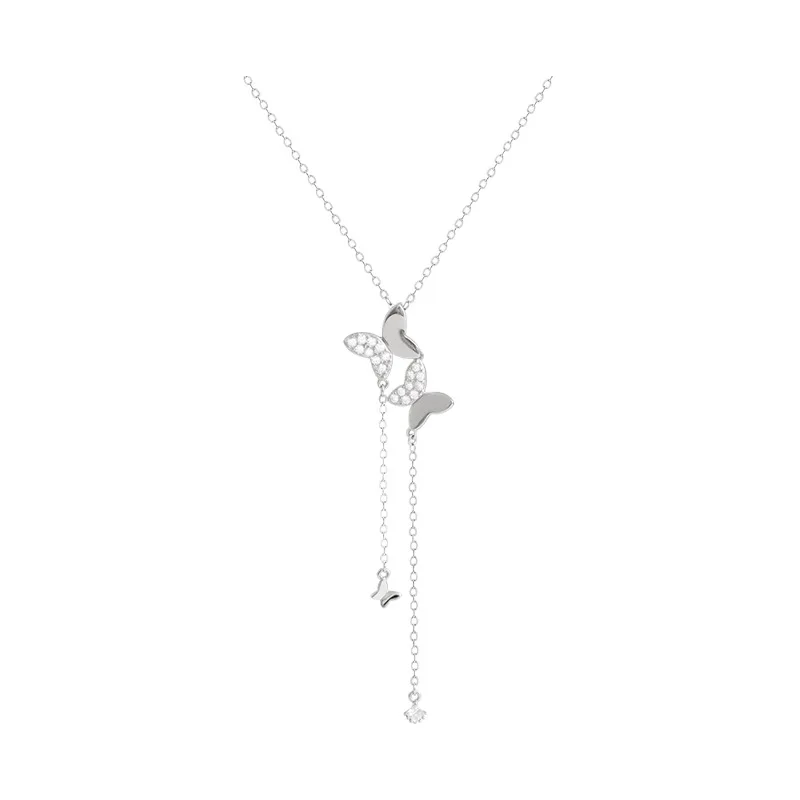 LIVVY Silver Color Fashion Double Butterfly Tassel Pendant Necklace Female Clavicle Chain Elegant Temperament Gift
LIVVY Silver Color Fashion Double Butterfly Tassel Pendant Necklace Female Clavicle Chain Elegant Temperament Gift