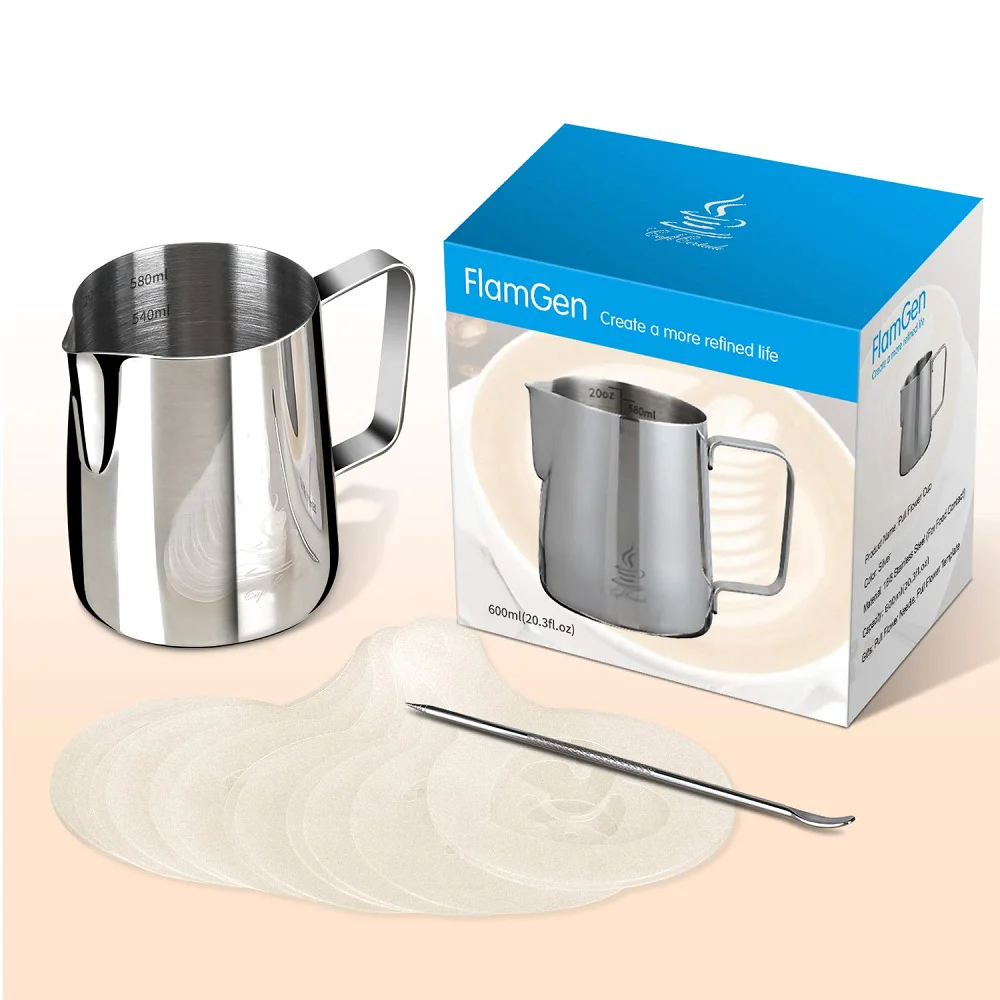 Stainless Steel Milk Frothing Jug Espresso Coffee Pitcher Latte Cappuccino Milk Cream Cup Frothing Jug Pitcher Maker
Stainless Steel Milk Frothing Jug Espresso Coffee Pitcher Latte Cappuccino Milk Cream Cup Frothing Jug Pitcher Maker