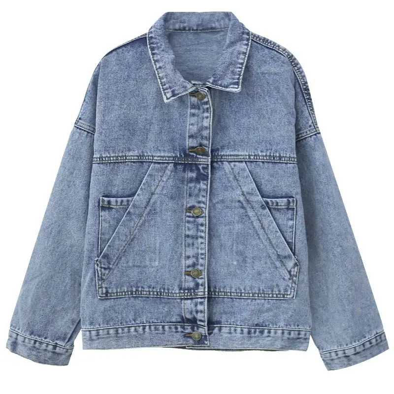 Basic Jackets Women Vintage Simple Spring Chic Denim Korean College Style Girls Jacket Stylish Turn-down Collar Ladies Outwear
Basic Jackets Women Vintage Simple Spring Chic Denim Korean College Style Girls Jacket Stylish Turn-down Collar Ladies Outwear