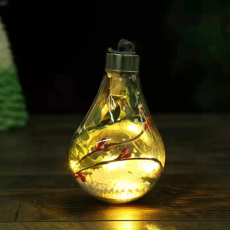 Simulation Led Christmas Ball Plastic Transparent Light Bulb Christmas Tree Pendant Decoration New Year Store Layout Light Gift 
Simulation Led Christmas Ball Plastic Transparent Light Bulb Christmas Tree Pendant Decoration New Year Store Layout Light Gift