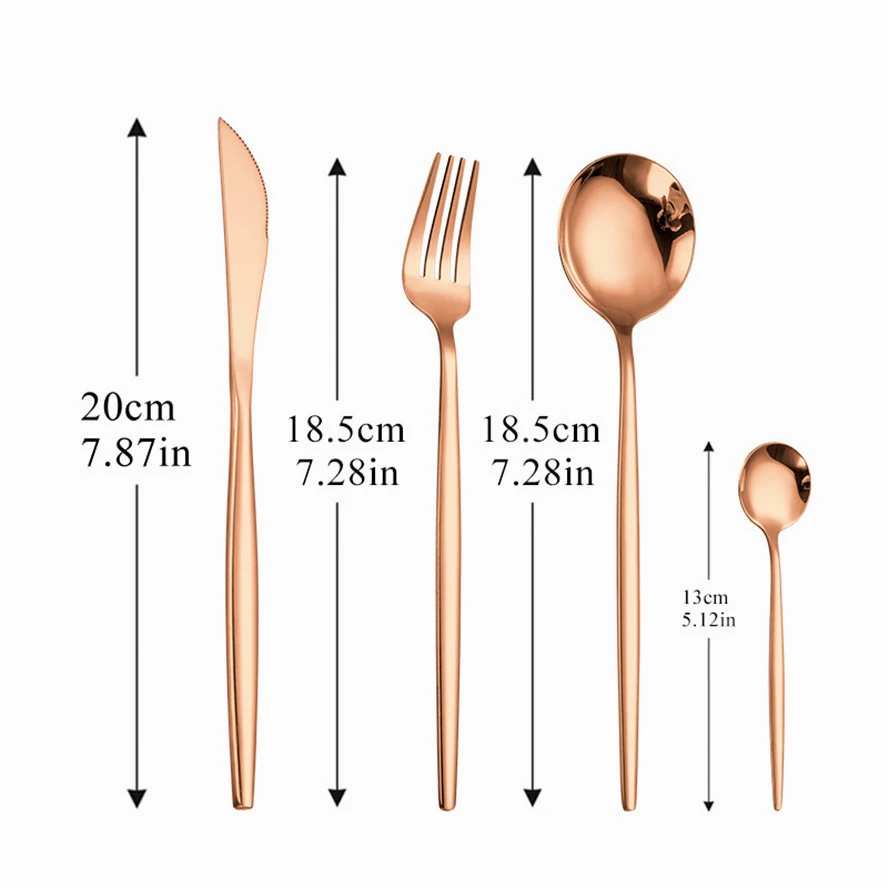 Mirror Rose Gold Stainless Steel Cutlery Set Dessert Spoon and Fork Knife Kitchen Set Ice Spoon Chopsticks Complete Dinner Set
Mirror Rose Gold Stainless Steel Cutlery Set Dessert Spoon and Fork Knife Kitchen Set Ice Spoon Chopsticks Complete Dinner Set