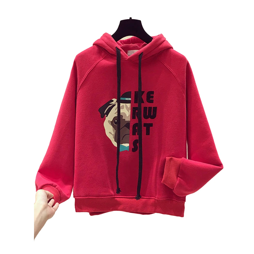 Soft Winter Sweatshirts Red Hoodies Drawstring Winter Women Printed Thick Hooded Blouse Pullover Loose Ladies Sweatshirt Tops
Soft Winter Sweatshirts Red Hoodies Drawstring Winter Women Printed Thick Hooded Blouse Pullover Loose Ladies Sweatshirt Tops
