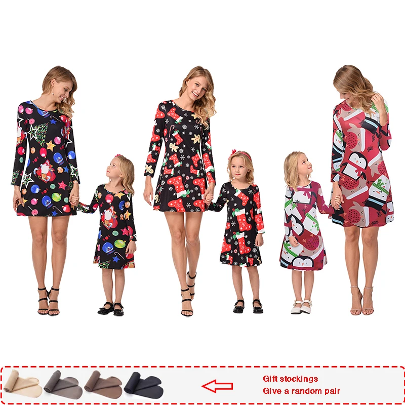 New Year Christmas Clothes Mommy and Me Dress Xmas Family Matching Outfits Mother Daughter Dresses Mommy Mom and Me Sleepwear
New Year Christmas Clothes Mommy and Me Dress Xmas Family Matching Outfits Mother Daughter Dresses Mommy Mom and Me Sleepwear