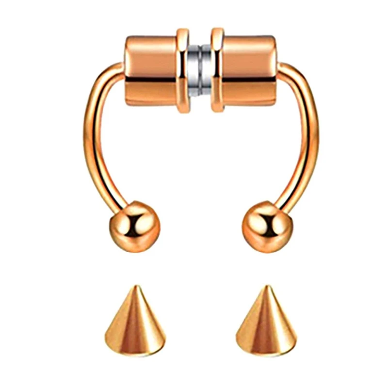 1 Set Magnetic Septum Nose Ring Horseshoe Fake Nose Ring Hoop Reusable Nose Ring Hoop Non-Piercing 316L Stainless Steel
1 Set Magnetic Septum Nose Ring Horseshoe Fake Nose Ring Hoop Reusable Nose Ring Hoop Non-Piercing 316L Stainless Steel