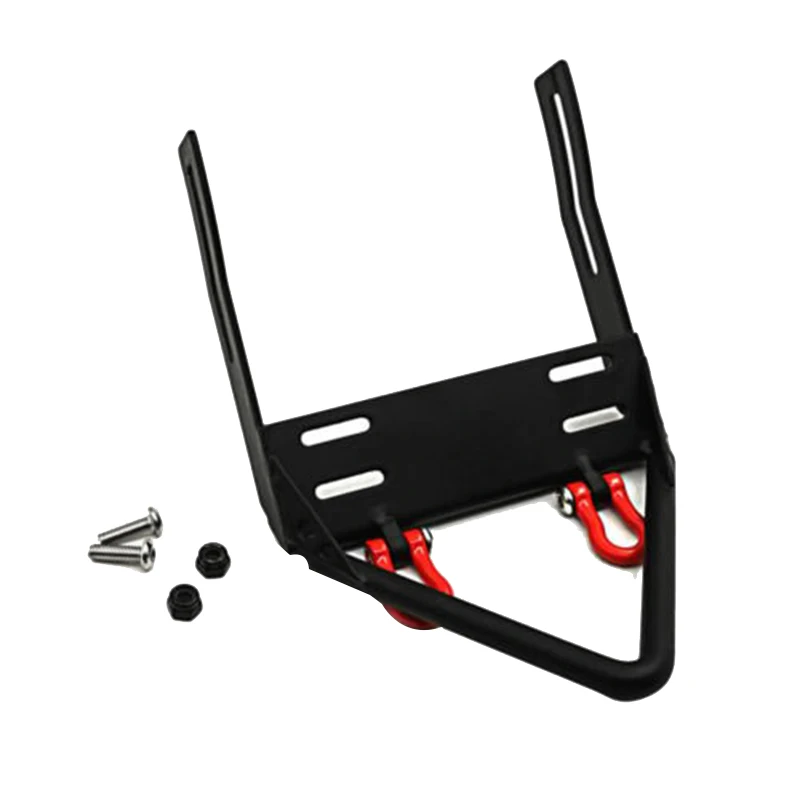 Metal Bumper,1/10 Scale RC Car Metal Front Bumper with Winch Mount Shackles for Axial SCX10 Upgrade(Black) 
Metal Bumper,1/10 Scale RC Car Metal Front Bumper with Winch Mount Shackles for Axial SCX10 Upgrade(Black)