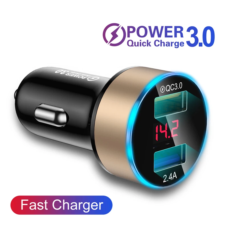 Mini Car Charger Dual USB Mobile Phone Chargers Universal Quick Charge 3.0 4.0 Fast Charging for iPhone Xiaomi Samsung Tablet
Mini Car Charger Dual USB Mobile Phone Chargers Universal Quick Charge 3.0 4.0 Fast Charging for iPhone Xiaomi Samsung Tablet