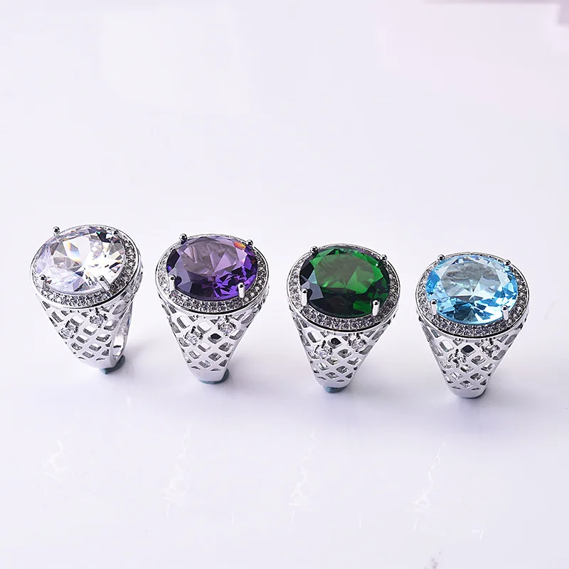 Vintage Luxury Blue Gem Created Colorful Crystal Silver Color Wedding Cubic Zirconia Finger Ring Crystal Brand Jewelry for Women
Vintage Luxury Blue Gem Created Colorful Crystal Silver Color Wedding Cubic Zirconia Finger Ring Crystal Brand Jewelry for Women