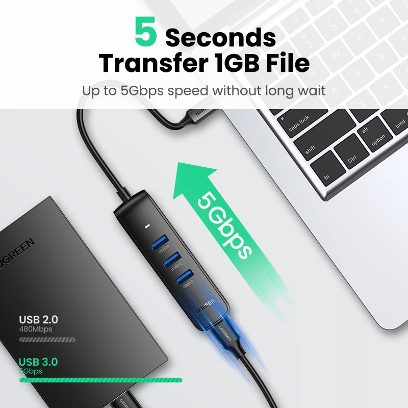 UGREEN usb-хаб 3 0 2 концентратор ультра мини 4 порта USB разветвитель микро адаптер для