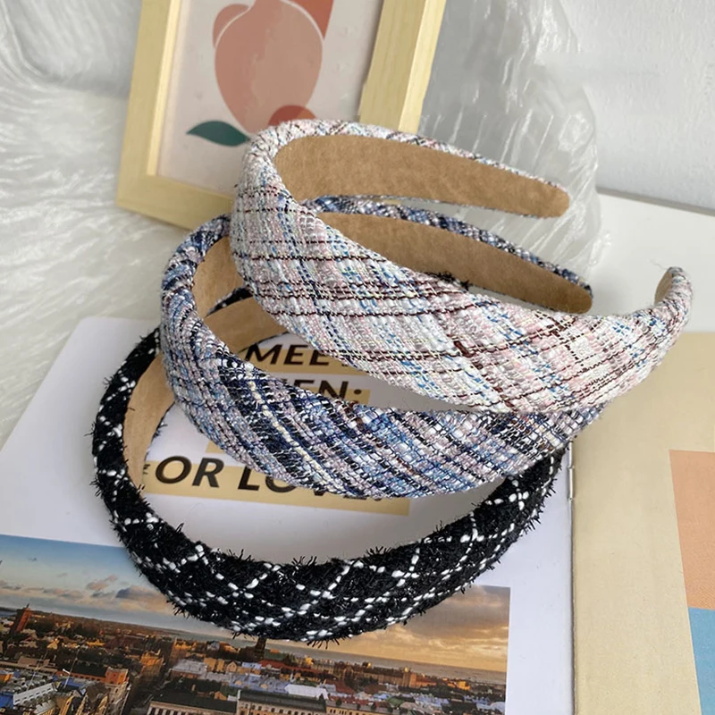 Sponge Mesh Woolen Hair Hoop Autumn Winter Grid Head Hoop Wide Headband Color Matching Wash Face Hairband Hair Accessories
Sponge Mesh Woolen Hair Hoop Autumn Winter Grid Head Hoop Wide Headband Color Matching Wash Face Hairband Hair Accessories