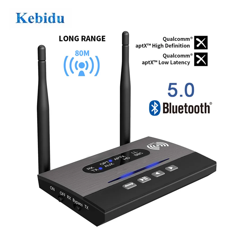 Приемник-передатчик Bluetooth B22, большой радиус действия, NFC, Bluetooth 5,0, аудио адаптер AptX-LL, HD, оптический, 3,5 мм, RCA, AUX, для автомобиля, телевизора, ПК
Приемник-передатчик Bluetooth B22, большой радиус действия, NFC, Bluetooth 5,0, аудио адаптер AptX-LL, HD, оптический, 3,5 мм, RCA, AUX, для автомобиля, телевизора, ПК