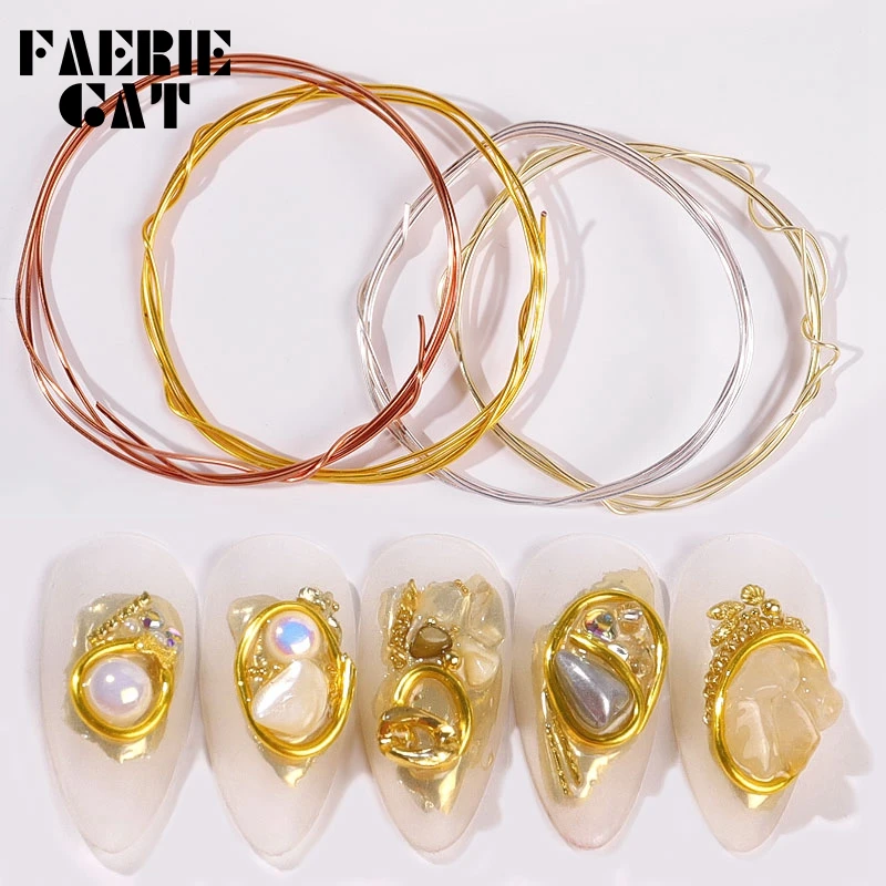 5 Colors Nail Art Retro Thick Copper Wire Line Handmade DIY Designs Nail Art Tips Decorations Metal Jewelry Manicure Accessories
5 Colors Nail Art Retro Thick Copper Wire Line Handmade DIY Designs Nail Art Tips Decorations Metal Jewelry Manicure Accessories