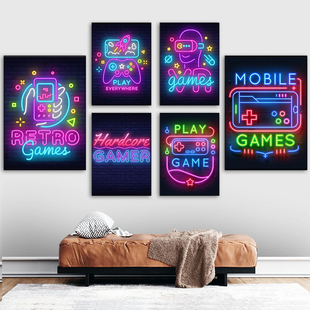 Mobile Games Neon Posters Wall Art Canvas Painting Gaming Gamer Quotes Poster Prints for Kids Teen Room Decor Pictures Playroom
Mobile Games Neon Posters Wall Art Canvas Painting Gaming Gamer Quotes Poster Prints for Kids Teen Room Decor Pictures Playroom