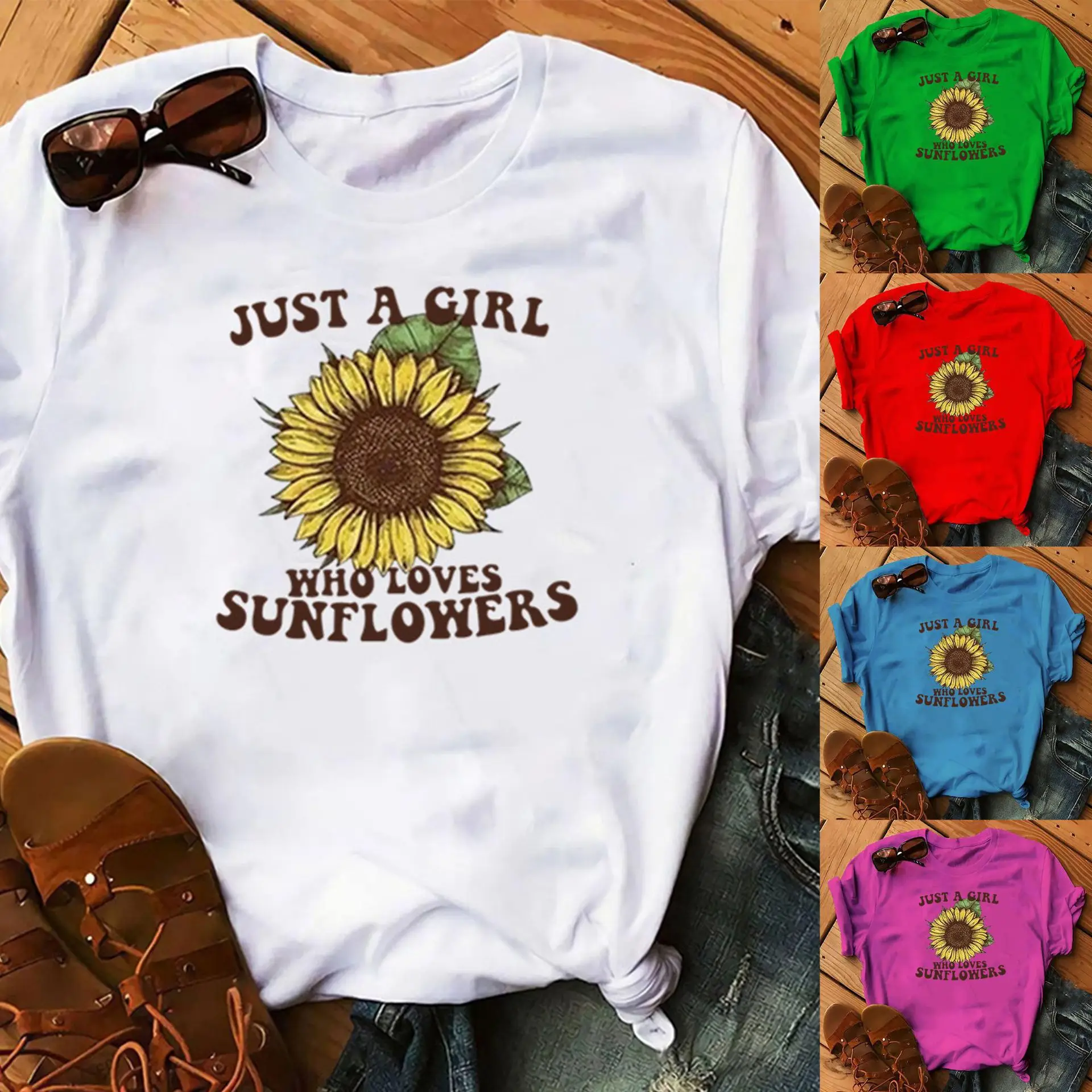 Who loves Sunflower Letter Print Women T Shirt Short Sleeve O Neck Loose Women Tshirt Ladies Tee Shirt Clothes Camisetas Mujer
Who loves Sunflower Letter Print Women T Shirt Short Sleeve O Neck Loose Women Tshirt Ladies Tee Shirt Clothes Camisetas Mujer