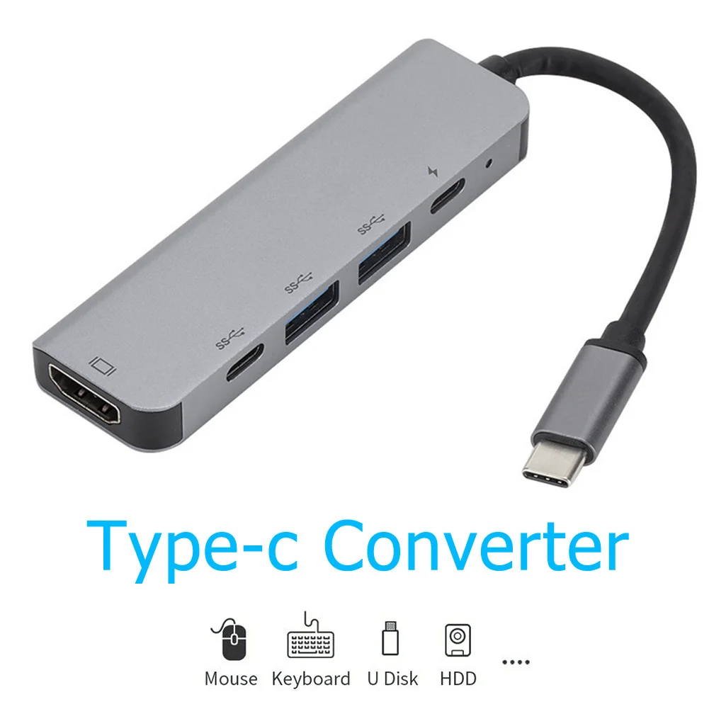 3 в 1 и 5 USB концентратор конвертер 4K видео HDMI совместимый тип C 2 0 PD адаптер сплиттер