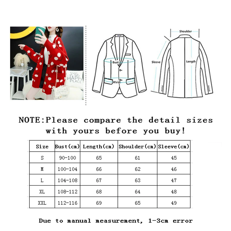 Sllsky Fruit Printting Knitted Women Sweater Cardigans Single Breasted Long Sleeve Cardigans Korean Style Loose Sweater Tops
Sllsky Fruit Printting Knitted Women Sweater Cardigans Single Breasted Long Sleeve Cardigans Korean Style Loose Sweater Tops