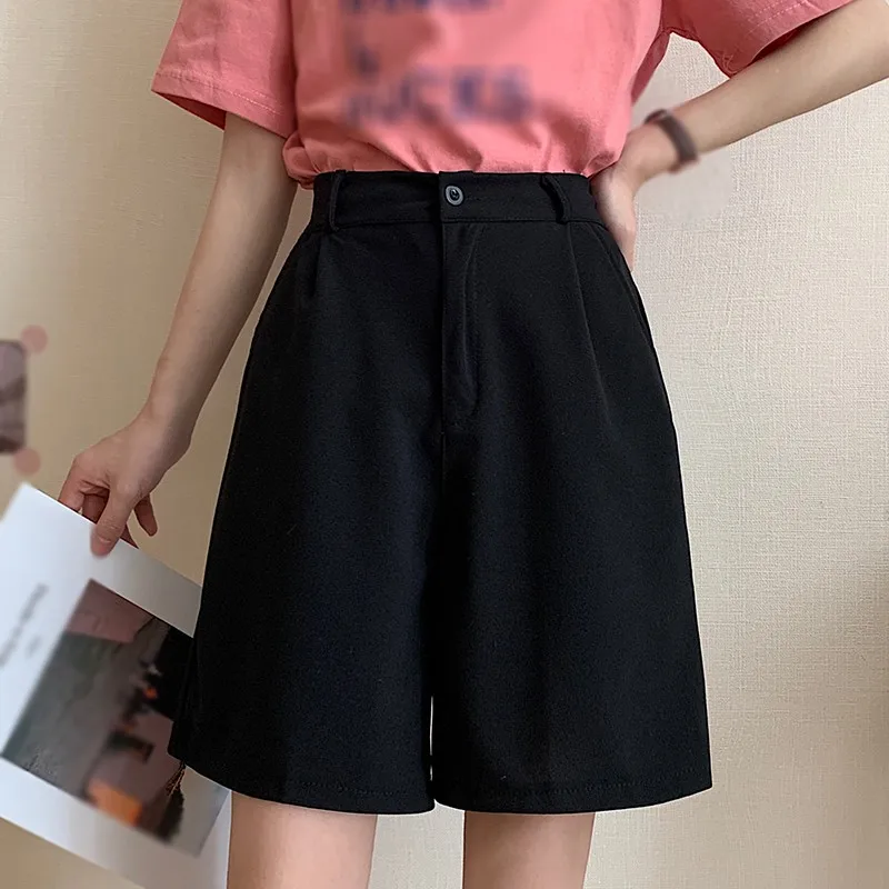 Summer Korean Style Knee Length Pants High Waist Loose Straight Solid Color Casual Pants
Summer Korean Style Knee Length Pants High Waist Loose Straight Solid Color Casual Pants
