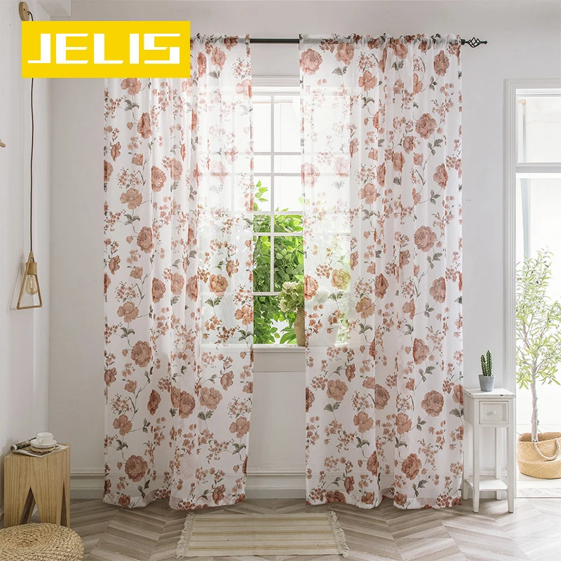 JELIS Floral Tulle Curtain Voile Sheer Curtains for Living Room The Bedroom Kitchen Shade Window Treatment Curtain Blinds Panel
JELIS Floral Tulle Curtain Voile Sheer Curtains for Living Room The Bedroom Kitchen Shade Window Treatment Curtain Blinds Panel