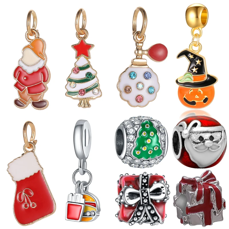 New Christmas Accessories Charms Santa Claus Beads Fit Original Pandora Charms Silver Color Bracelet DIY Women Jewelry
New Christmas Accessories Charms Santa Claus Beads Fit Original Pandora Charms Silver Color Bracelet DIY Women Jewelry