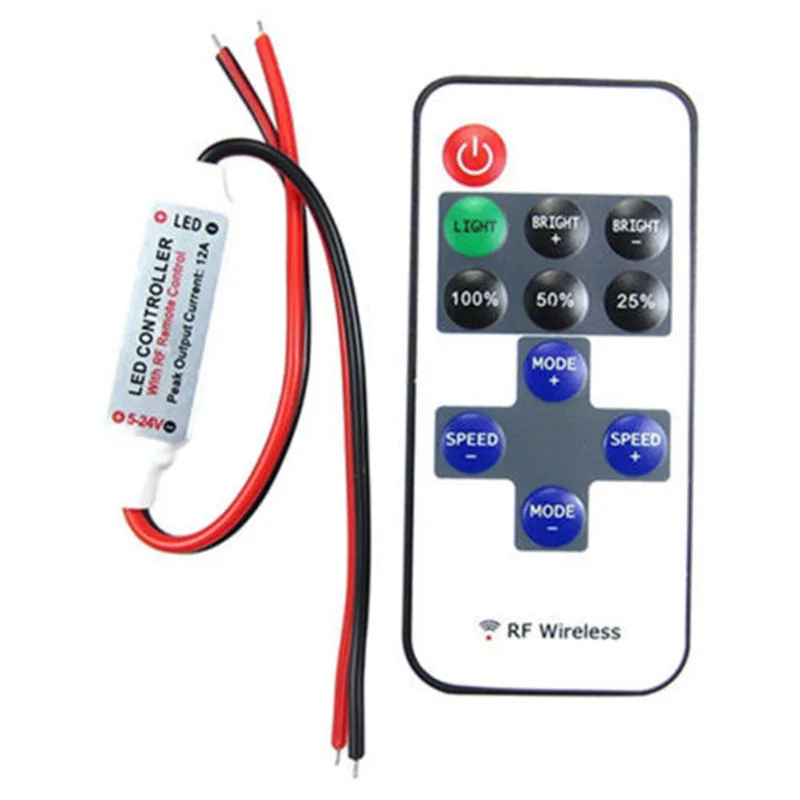 Wireless RF Controller Remote Switch Controller Strip Light RF Inline Speed Adjustable Easy to install
Wireless RF Controller Remote Switch Controller Strip Light RF Inline Speed Adjustable Easy to install