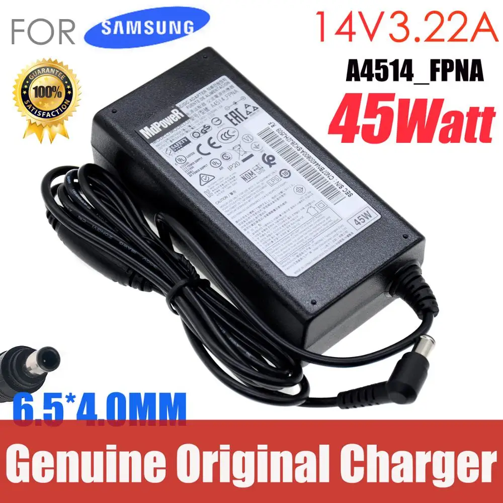 Original AC Adapter Power Supply Charger For Samsung LED A4514_FPNA 14V 3.22A 45W U28E590D S22C300H BN44-00800B LU28E590DS/ZA
Original AC Adapter Power Supply Charger For Samsung LED A4514_FPNA 14V 3.22A 45W U28E590D S22C300H BN44-00800B LU28E590DS/ZA