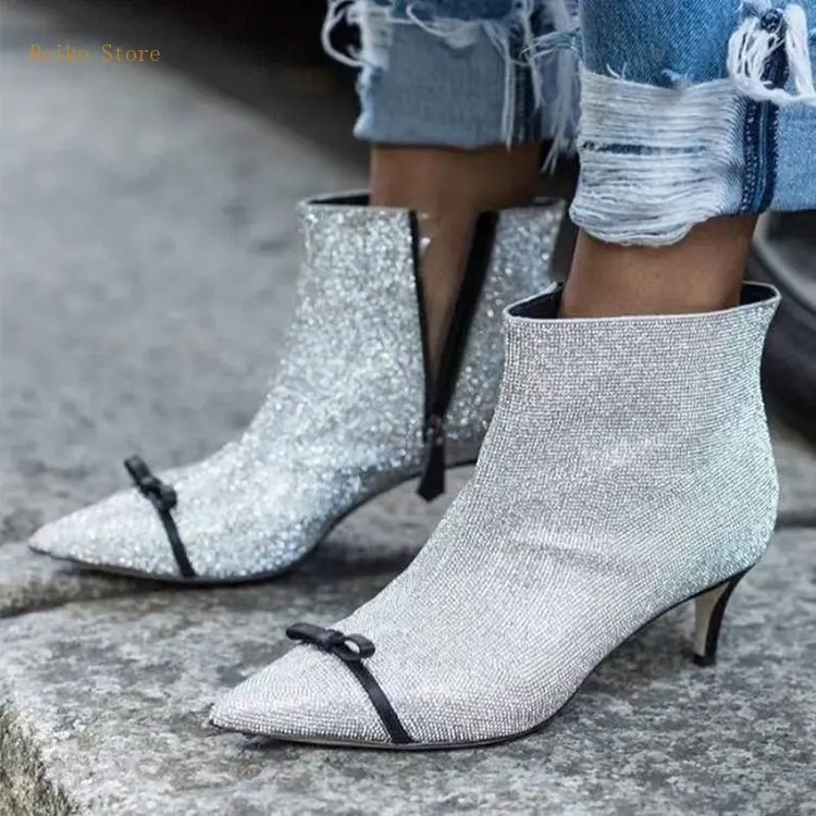 2021 Spring and Autumn New Internet Celebrity Rhinestone Booties Pointed Toe Low Heel Shoes Bow Stiletto Ankle Boots Warm Boots
2021 Spring and Autumn New Internet Celebrity Rhinestone Booties Pointed Toe Low Heel Shoes Bow Stiletto Ankle Boots Warm Boots