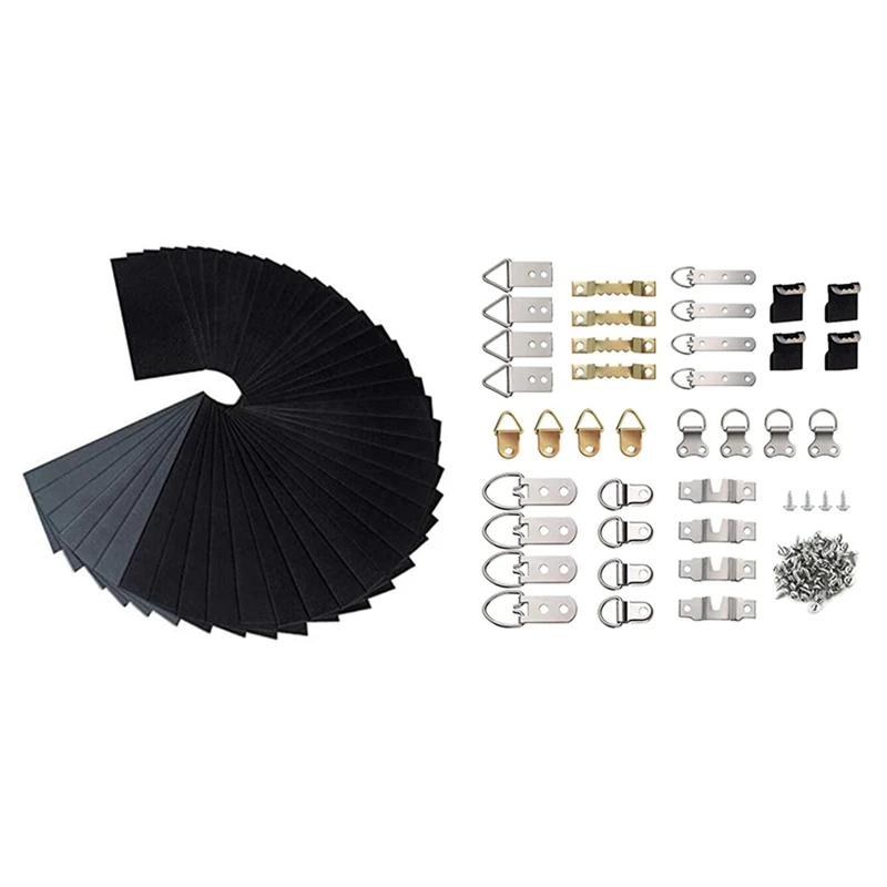 40 Sheets of Fine Sandpaper (400-5000 Grit) Dry/Wet Waterproof Sandpaper Grit & 96Pcs Picture Photo Frame Hanging Hooks Promotio
40 Sheets of Fine Sandpaper (400-5000 Grit) Dry/Wet Waterproof Sandpaper Grit & 96Pcs Picture Photo Frame Hanging Hooks Promotio