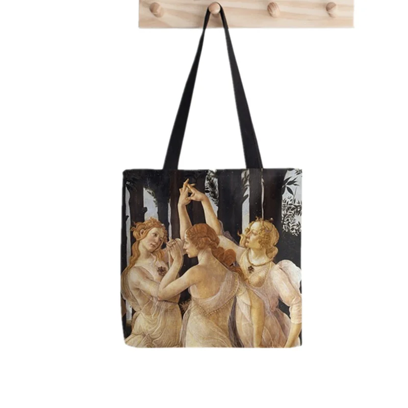 Shopper La Primavera Three Graces Printed Tote Bag women Harajuku shopper handbag girl Shoulder shopping bag Lady Canvas Bag
Shopper La Primavera Three Graces Printed Tote Bag women Harajuku shopper handbag girl Shoulder shopping bag Lady Canvas Bag