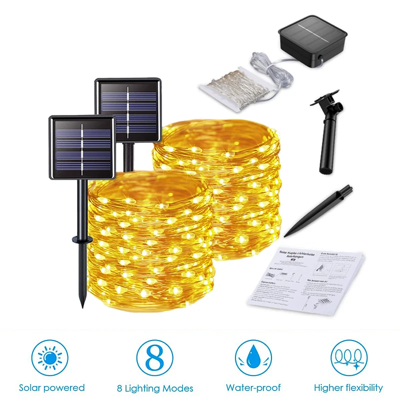 Solar cell LED light outdoor fairy lights 5M 50LED Waterproof Gardening decoration For garden and vegetable patch Street garland
Solar cell LED light outdoor fairy lights 5M 50LED Waterproof Gardening decoration For garden and vegetable patch Street garland